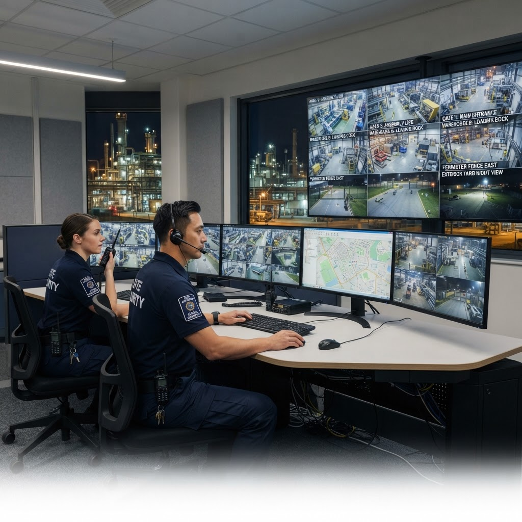 Industrial security control room monitoring